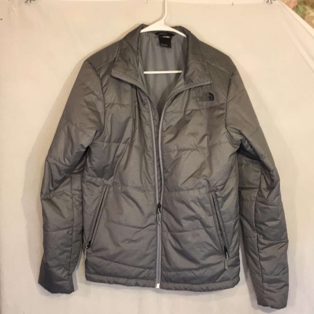 Men's Light Gray Insulated Jacket by the North Face, Sz S